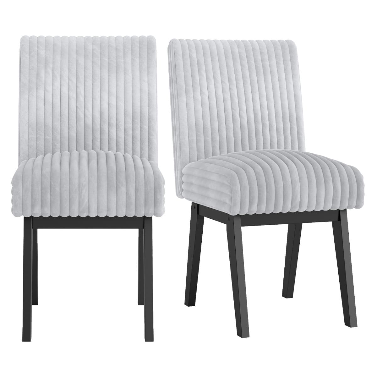 Lot de 2 Chaises de Salle à Manger Chaises de Cuisine Tapissées en Tissu avec Assise Rembourrée Pied